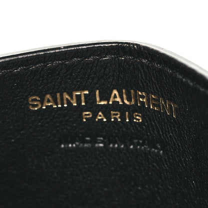Saint Laurent Lambskin Quilted Gaby Credit Card Case Black 6 of 9