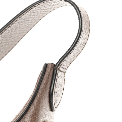 Gucci GG Supreme Monogram Textured Calfskin Web Mini Ophidia Half Moon Hobo Beige Ebony New Acero 18 of 19