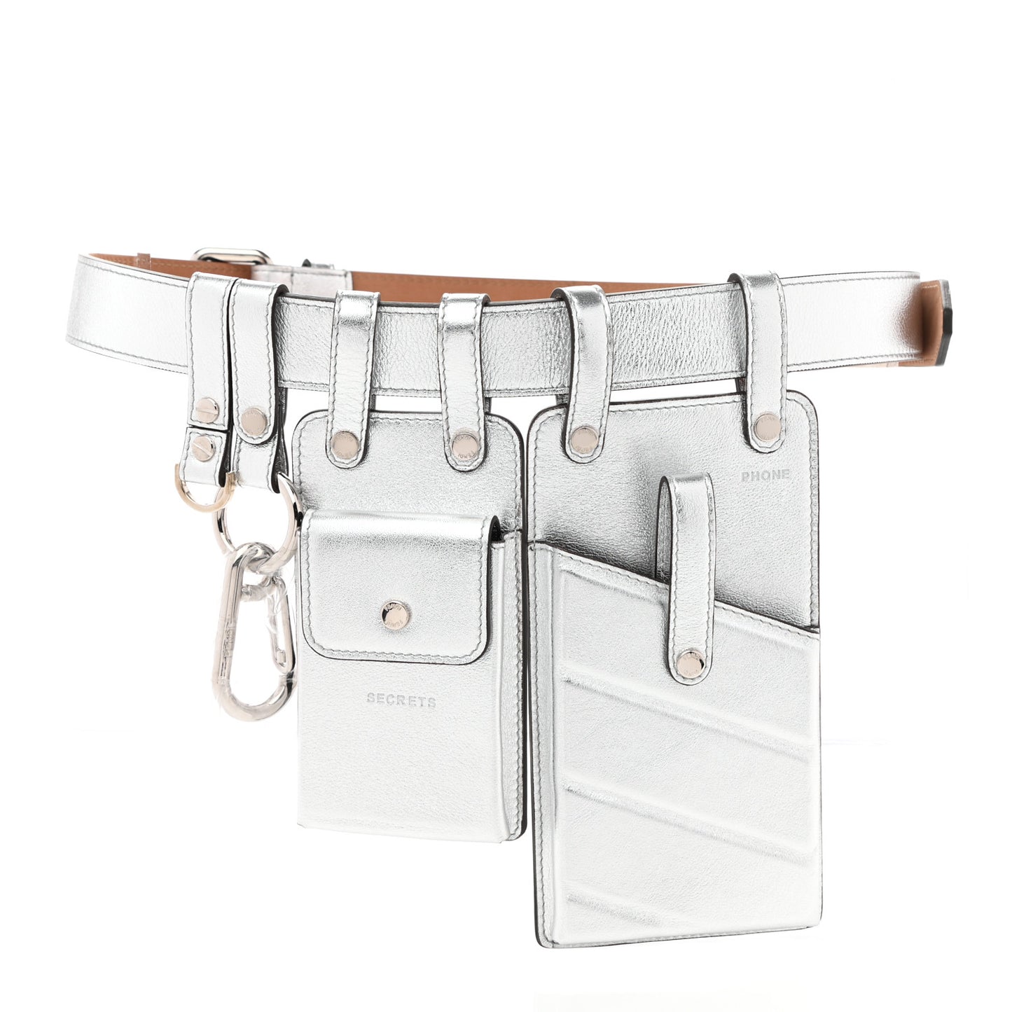 Vitello Catalan Mirror Multi Accessory Belt Argento