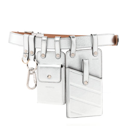 Fendi Vitello Catalan Mirror Multi Accessory Belt Argento 1 of 10