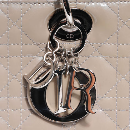 Christian Dior Patent Cannage Medium Lady Dior Grey 6 of 9