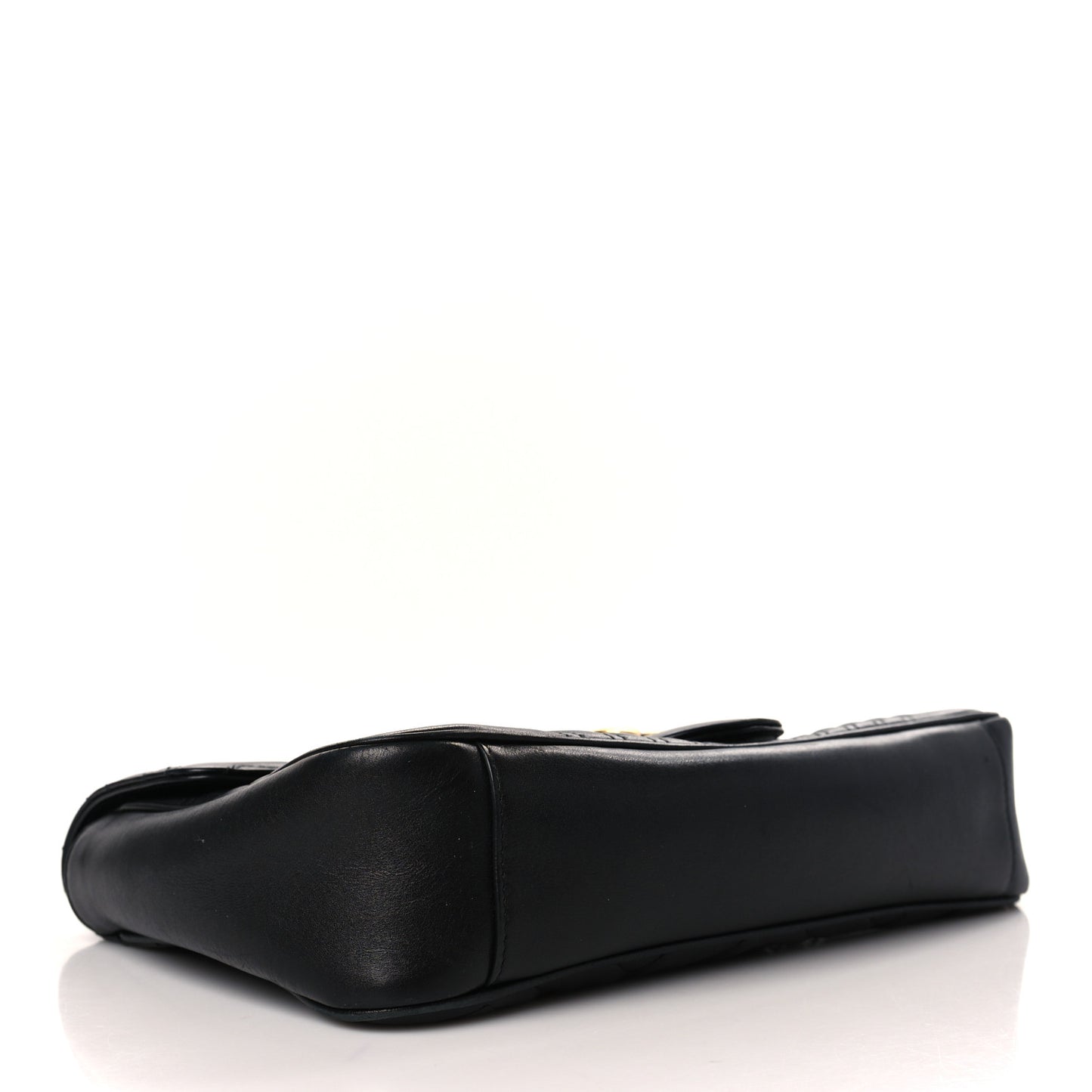 Calfskin Matelasse Medium GG Marmont Shoulder Bag Black