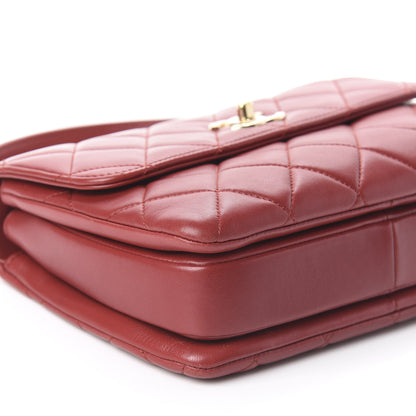 Chanel Lambskin Quilted Small Trendy CC Flap Dual Handle Bag Red 8 of 9