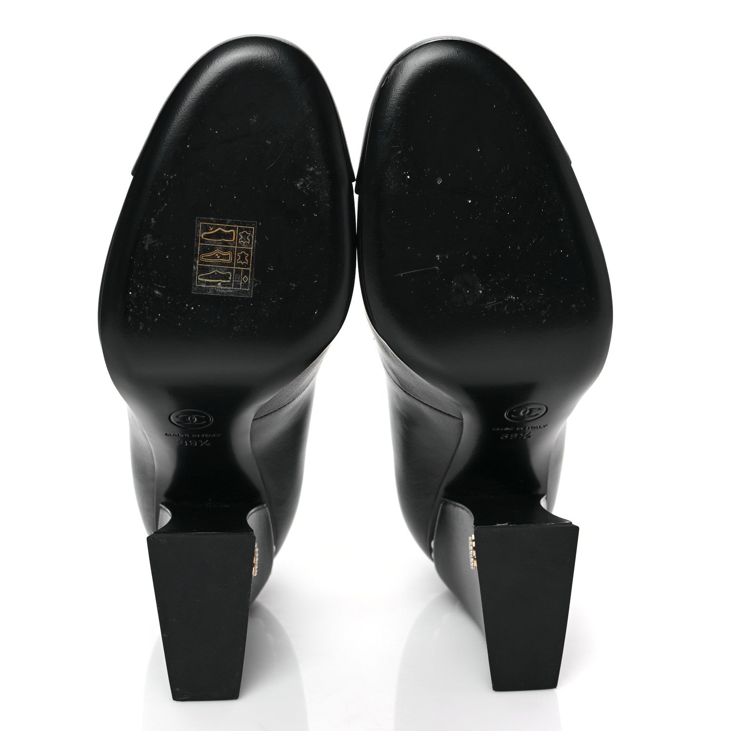 Chanel Shiny Goatskin Pearls Cap Toe Open Slingback Pumps 39.5 Black 5 of 8