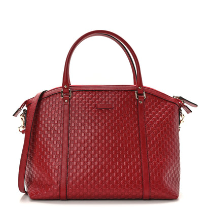 Gucci Soft Microguccissima Dome Satchel Red 1 of 9