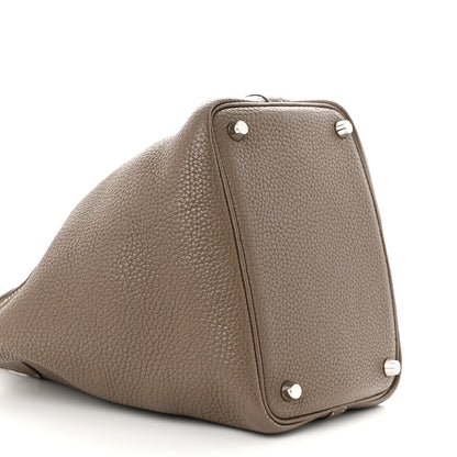 Hermes Taurillon Clemence Picotin Lock 18 PM Etoupe 9 of 11