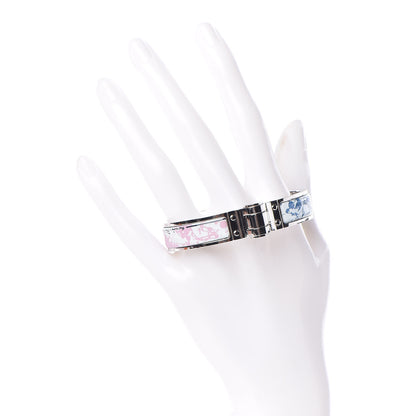 Hermes Enamel Printed Narrow Cheval Surprise Hinged Bracelet S Arts and Crafts 2 of 6
