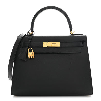 Hermes Epsom Kelly Sellier 28 Black 1 of 12