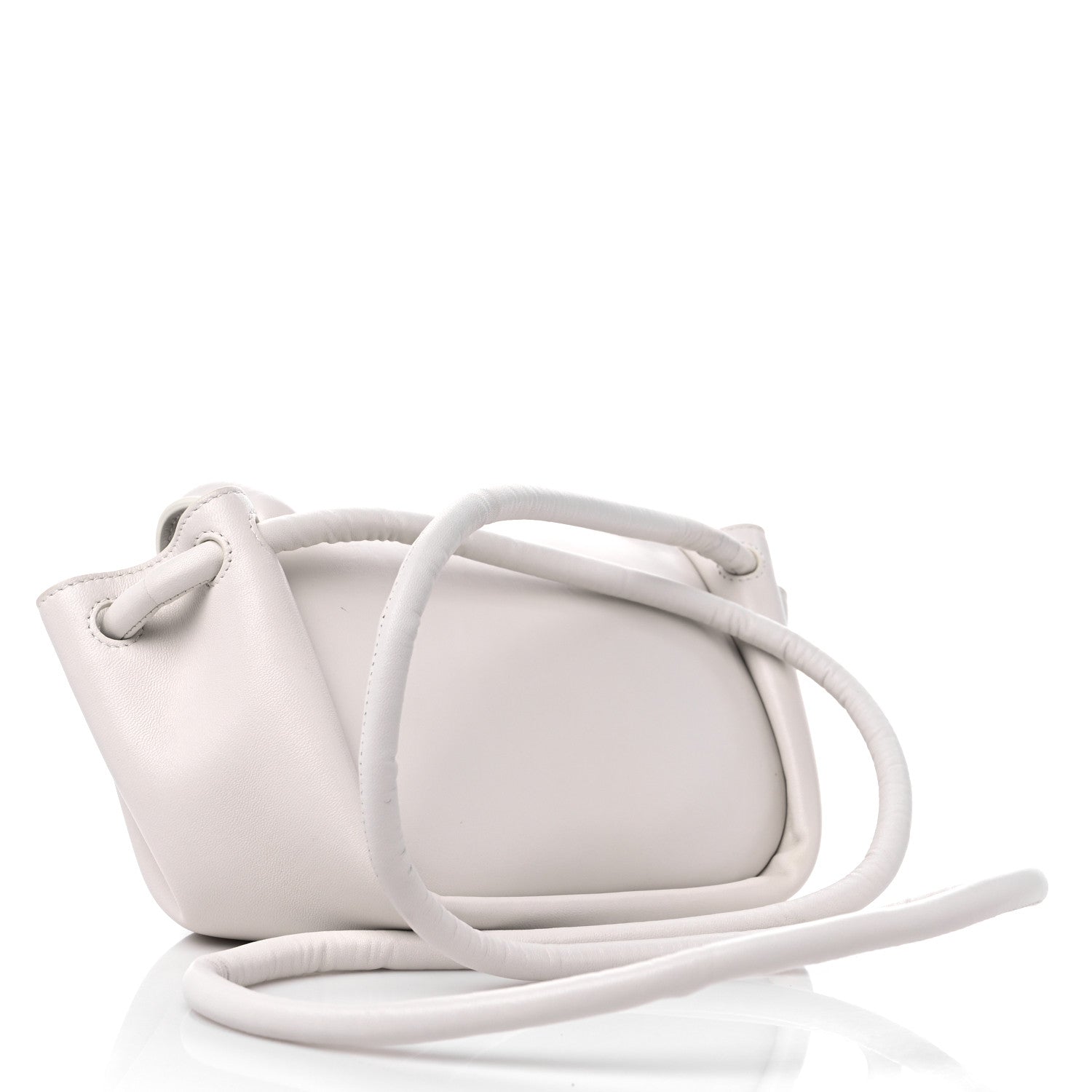 Bottega Veneta Lambskin Small Beak Triangle Flap Shoulder Bag Chalk 3 of 10