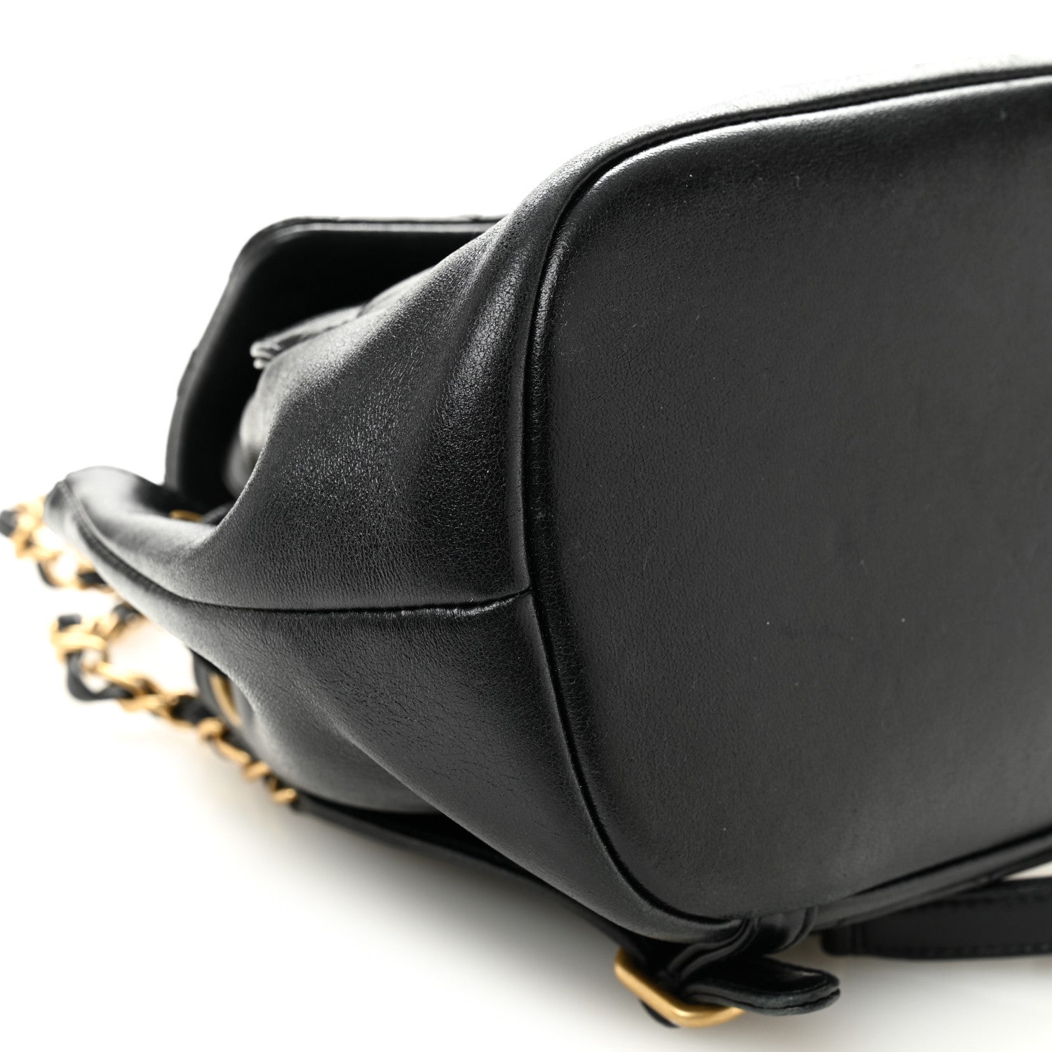 Chanel Lambskin Quilted Daily Friend Drawstring Backpack Black 9 of 10