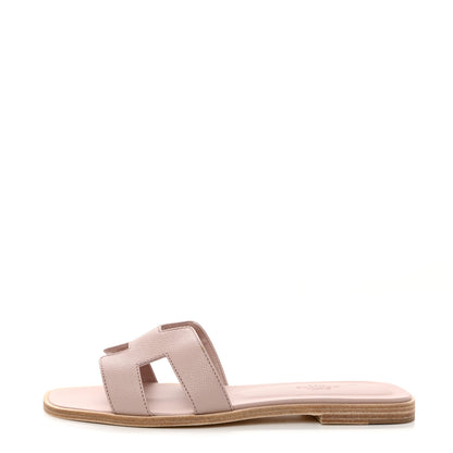 Hermes Epsom Oran Sandals 38 Rose Pale 1 of 9