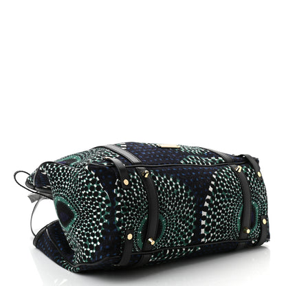 Burberry Summer Sun Canvas Medium Havenmore Tote Dark Peacock 4 of 11