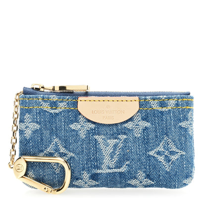 Louis Vuitton Monogram Denim Key Pouch Denim Blue 1 of 6