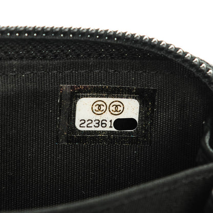 Chanel Lambskin Quilted Zip Around Boy Coin Purse Wallet Black 7 of 7