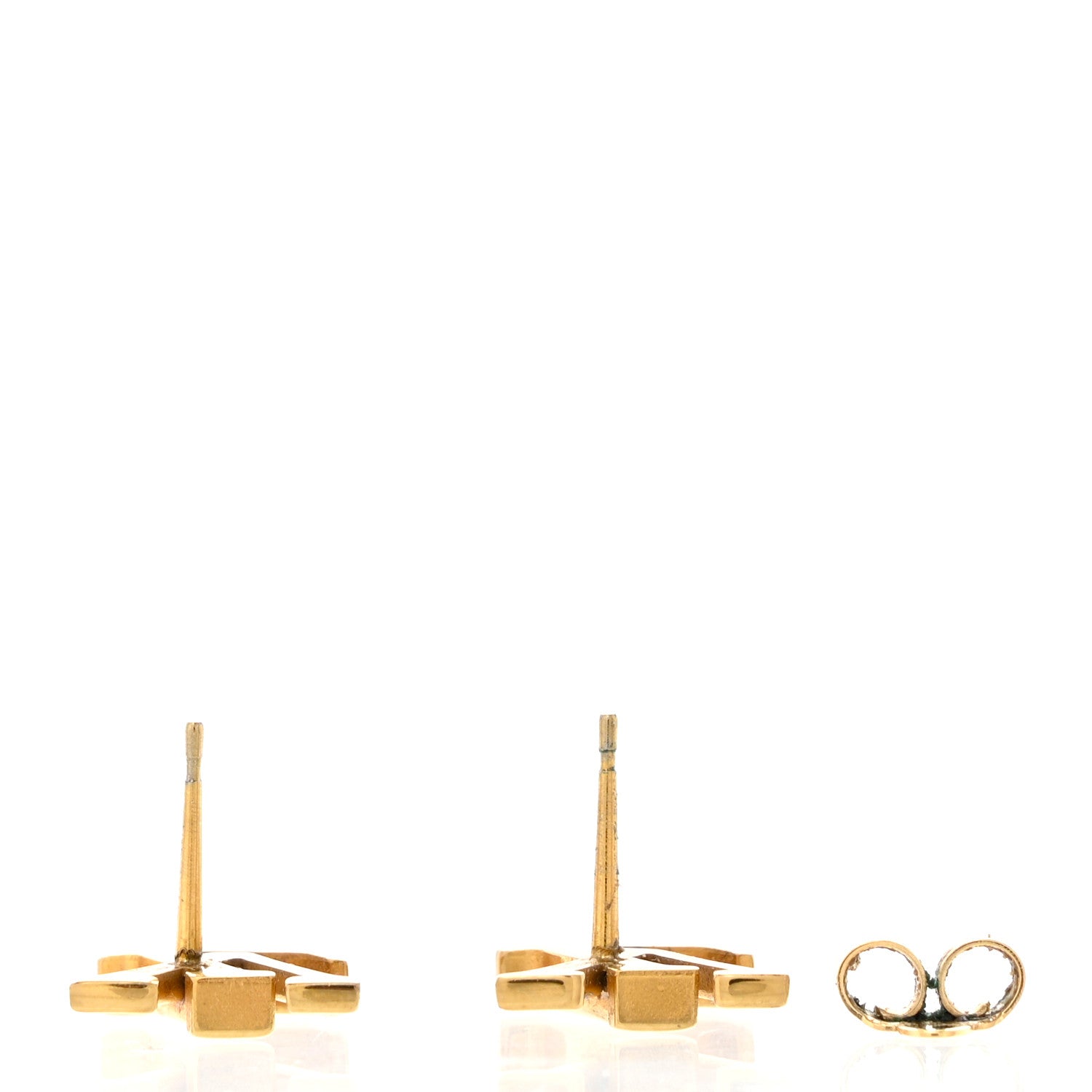 Louis Vuitton Metal LV Iconic Earrings Gold 3 of 6