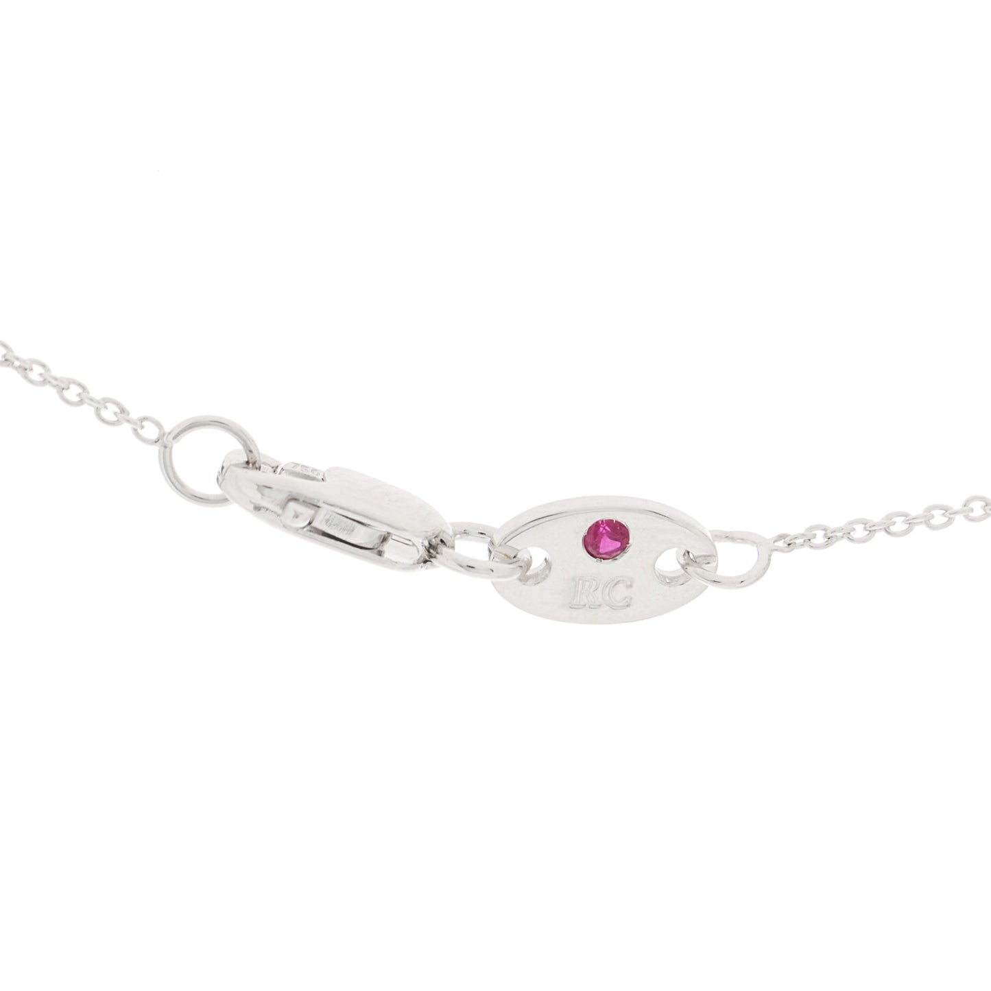 18K White Gold Diamond Petite Venetian Princess Flower Pendant Necklace