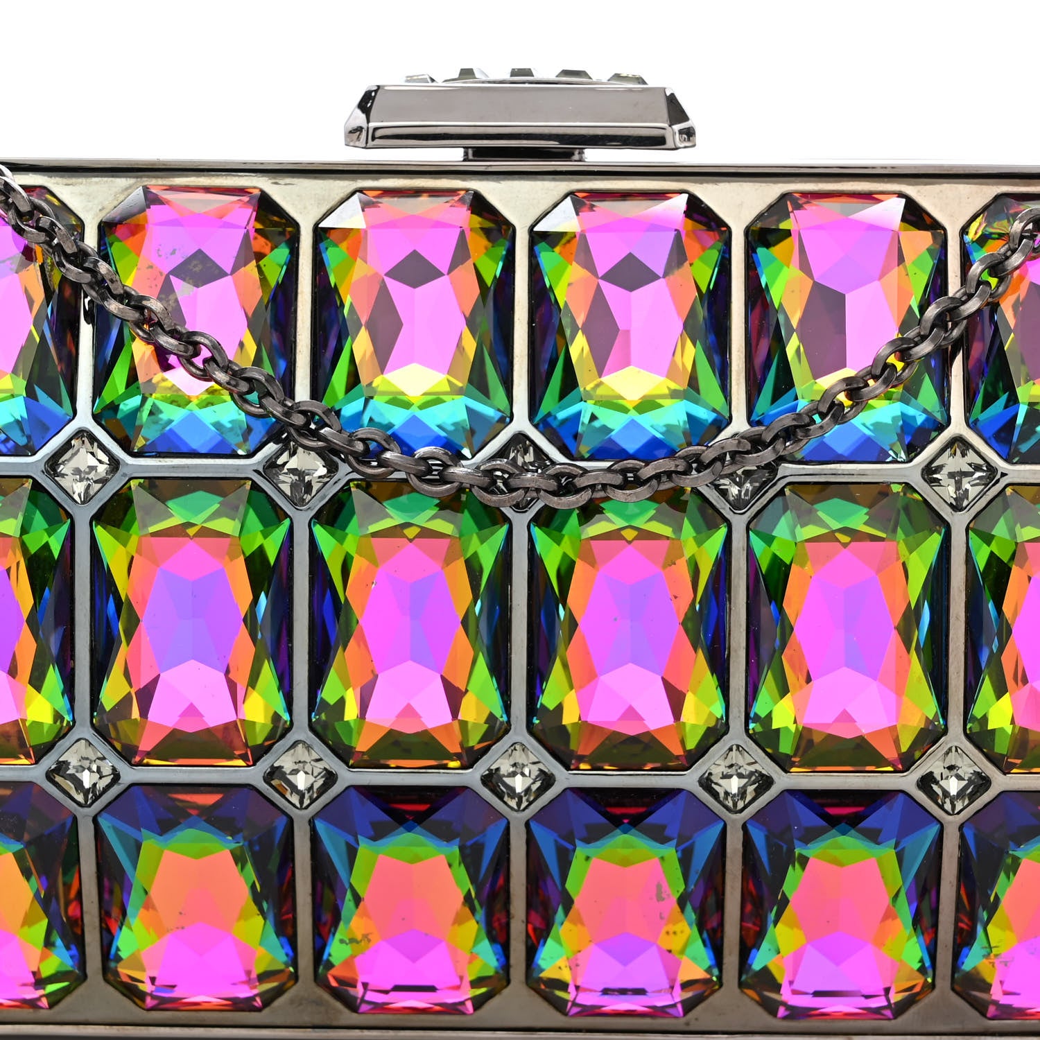Judith Leiber Crystal Minaudiere Clutch Multicolor 7 of 14