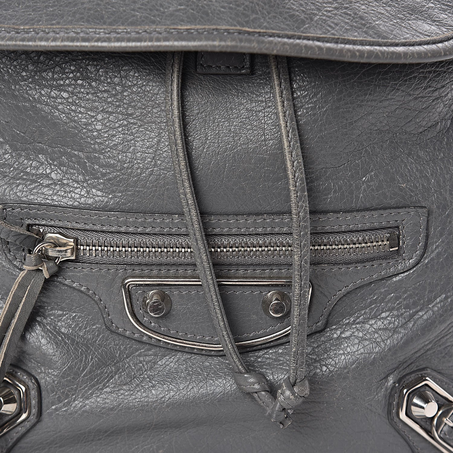 Balenciaga Agneau Silver Metallic Edge Hardware Backpack Gris Cendre 15 of 23