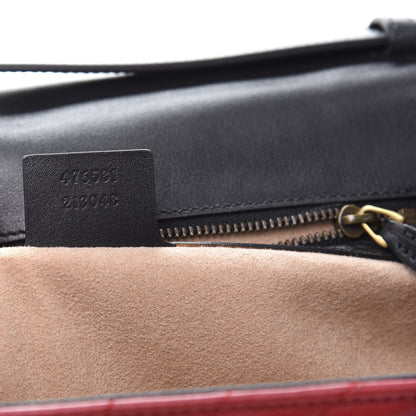 Gucci Calfskin Bamboo Trapuntata Queen Margaret Top Handle Bag Blue Agata Hibiscus Red Mystic White Sugar Pink 9 of 11