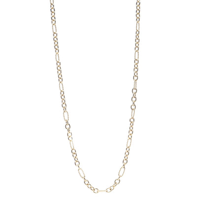 David Yurman 18K Yellow Gold Figaro Chain Long Necklace 1 of 4