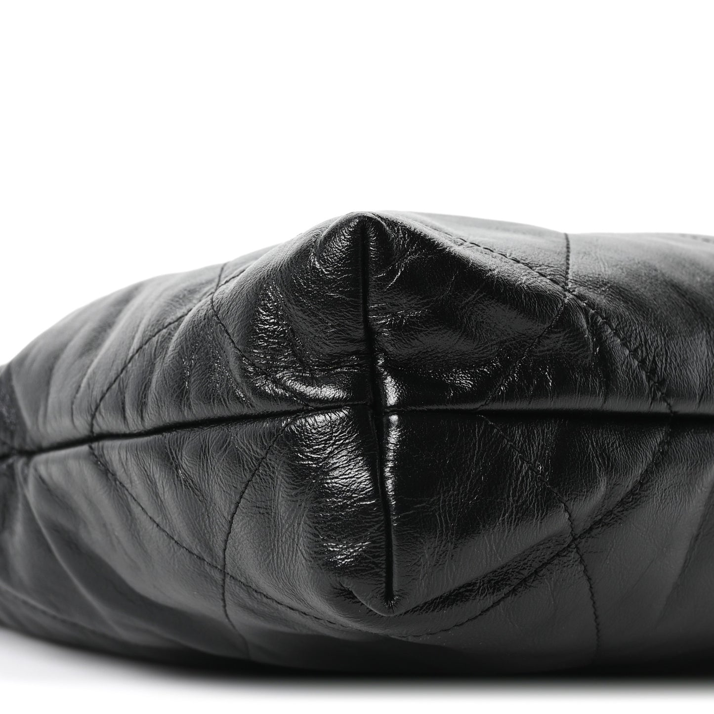 Shiny Calfskin Quilted Small Chanel 22 Black