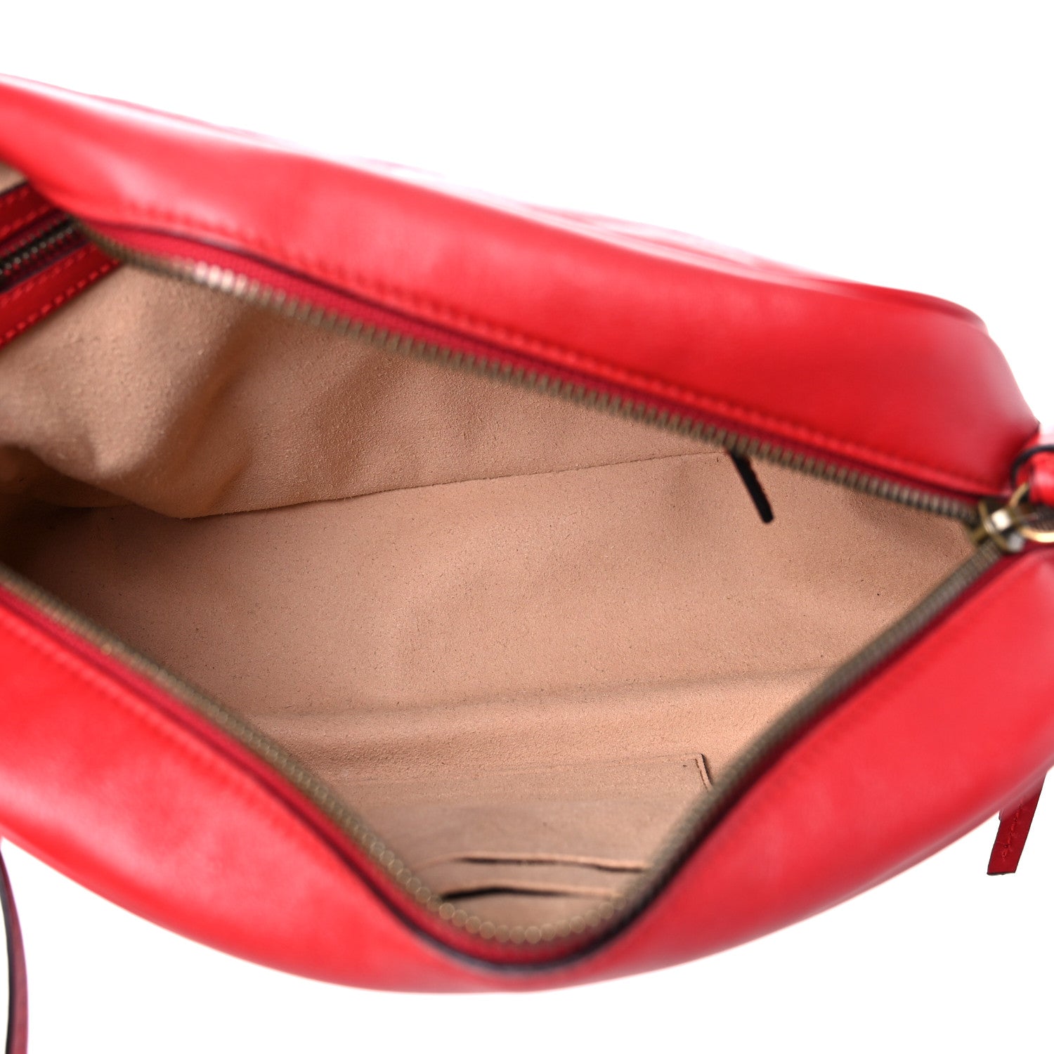 Gucci Calfskin Matelasse Medium GG Marmont Chain Shoulder Bag Hibiscus Red 5 of 17