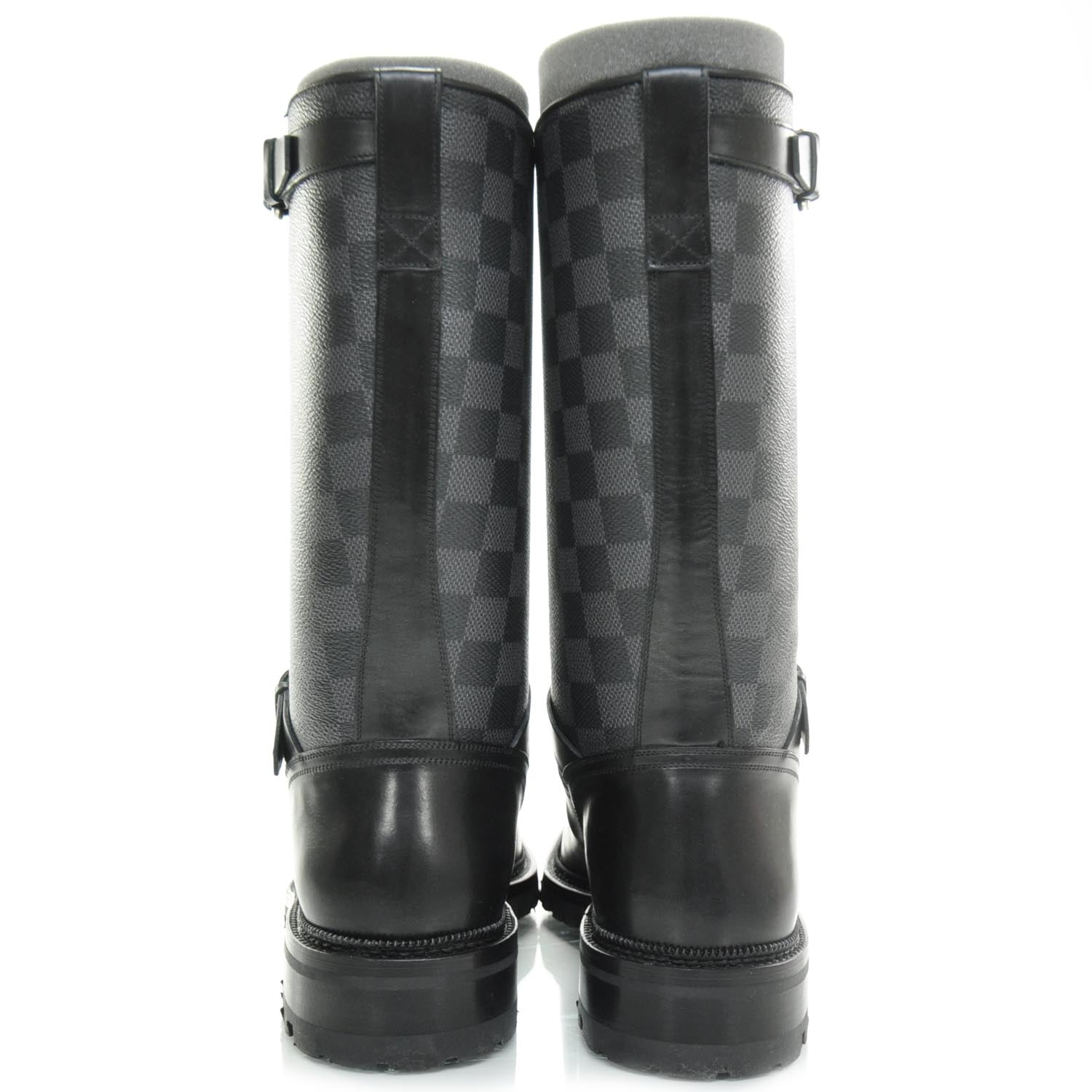 Louis Vuitton Damier Graphite Edgy Biker Boots 8.5 4 of 9
