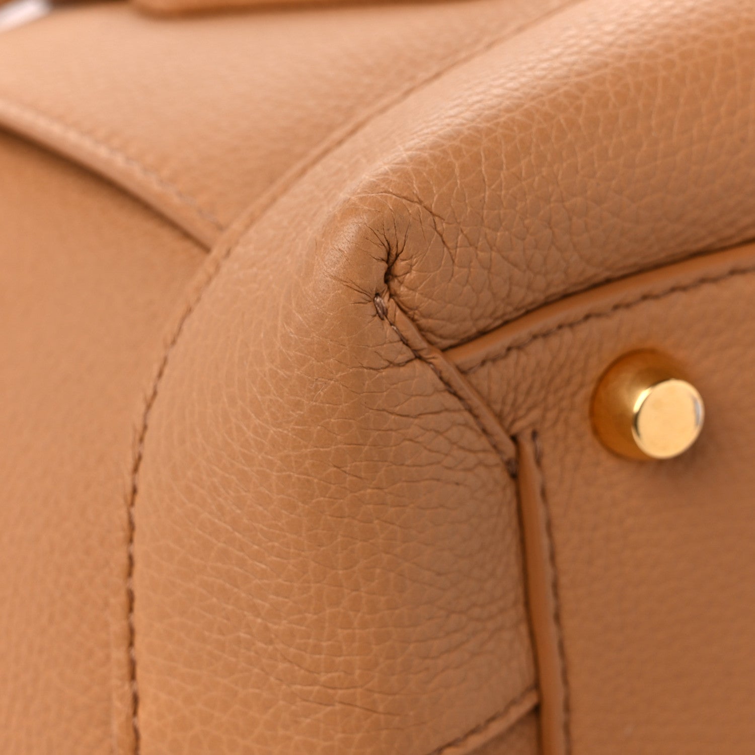 Bottega Veneta Grained Calfskin Maxi Intrecciato Arco Caramel 6 of 10