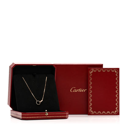 Cartier 18K Pink Gold Diamond Interlocking LOVE Necklace 5 of 5