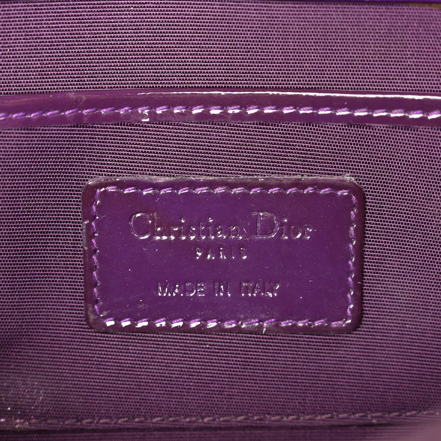 Christian Dior Patent Cannage Lady Dior Convertible Clutch Purple 6 of 12