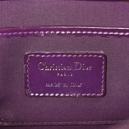Christian Dior Patent Cannage Lady Dior Convertible Clutch Purple 6 of 12