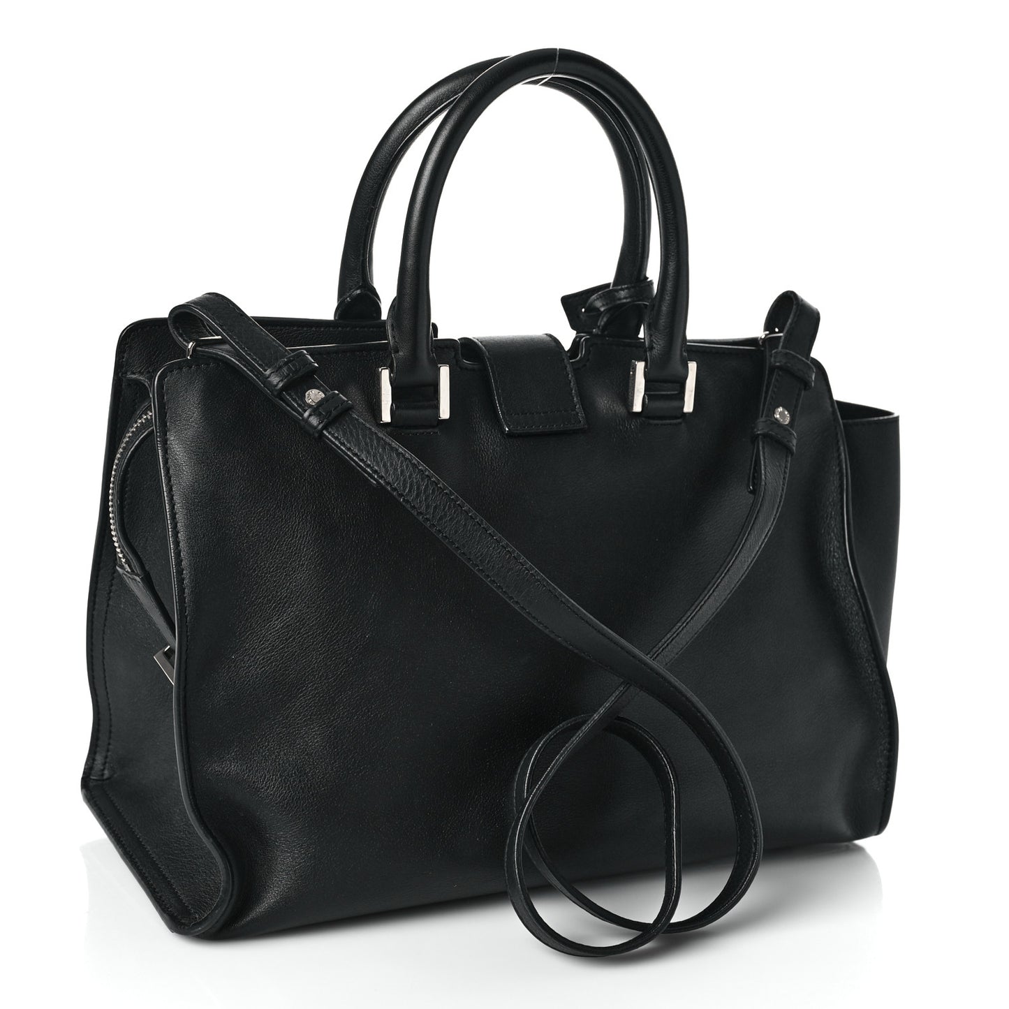 Smooth Calfskin Small Monogram Cabas Black