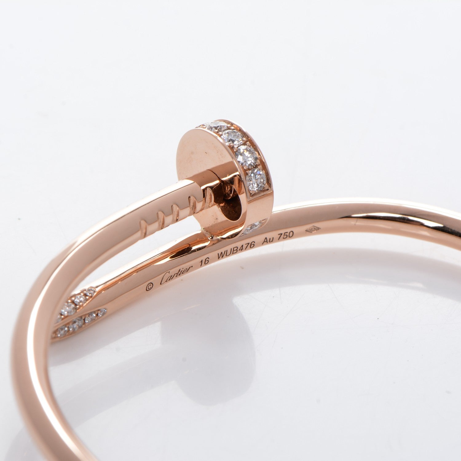 Cartier 18K Pink Gold Diamond Juste Un Clou Bracelet 16 4 of 5
