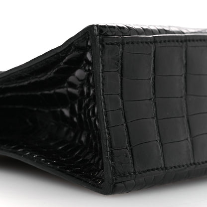 Hermes Shiny Alligator Kelly Pochette Black 9 of 13