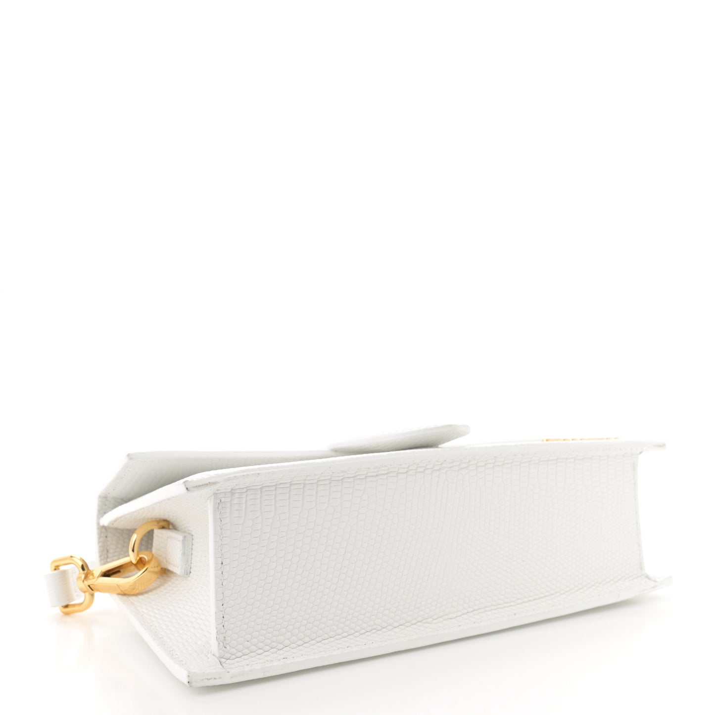 Calfskin Lizard Embossed Le Grand Bambino White