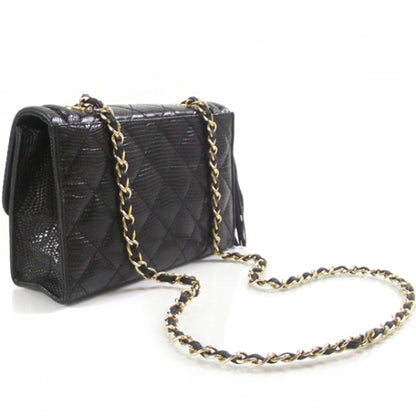 Chanel Vintage LIZARD Tassel Flap Bag 3 of 12
