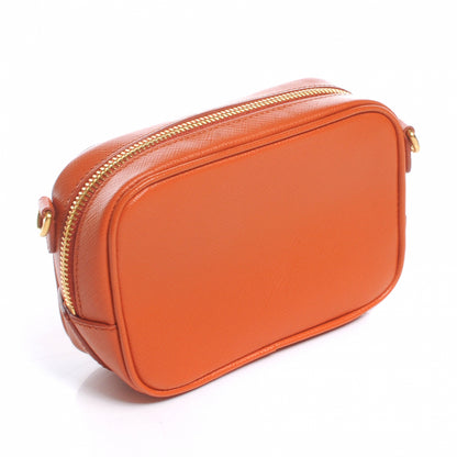 Prada Saffiano Mini Zip Crossbody Bag Papaya 3 of 8