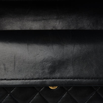 Chanel Lambskin Quilted Medium Double Flap Black 14 of 17