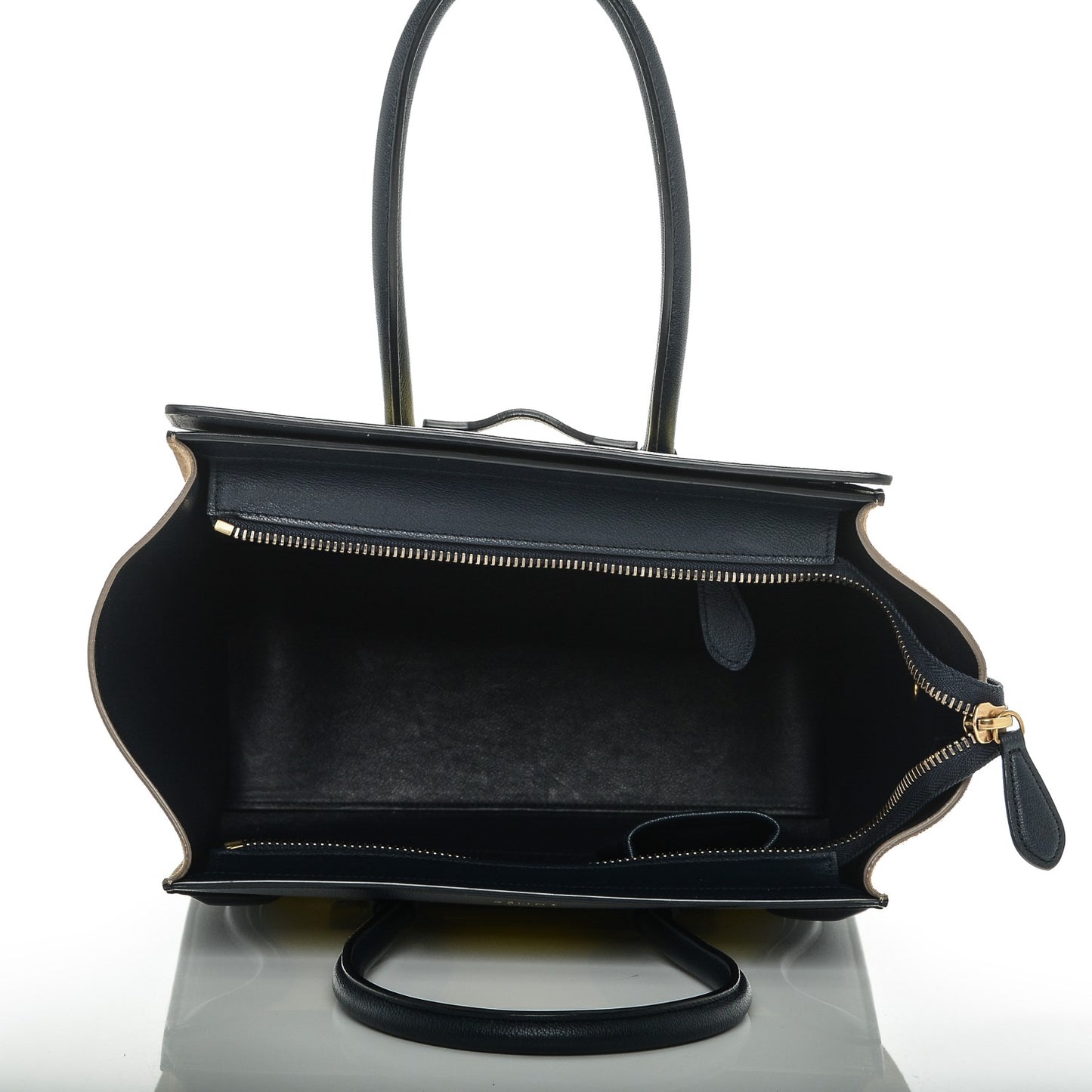 Nubuck Grained Calfskin Micro Tri-Color Luggage Fluo Yellow