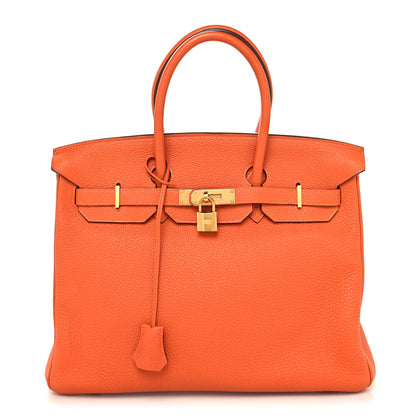 Hermes Togo BIRKIN 35 Orange 1 of 12