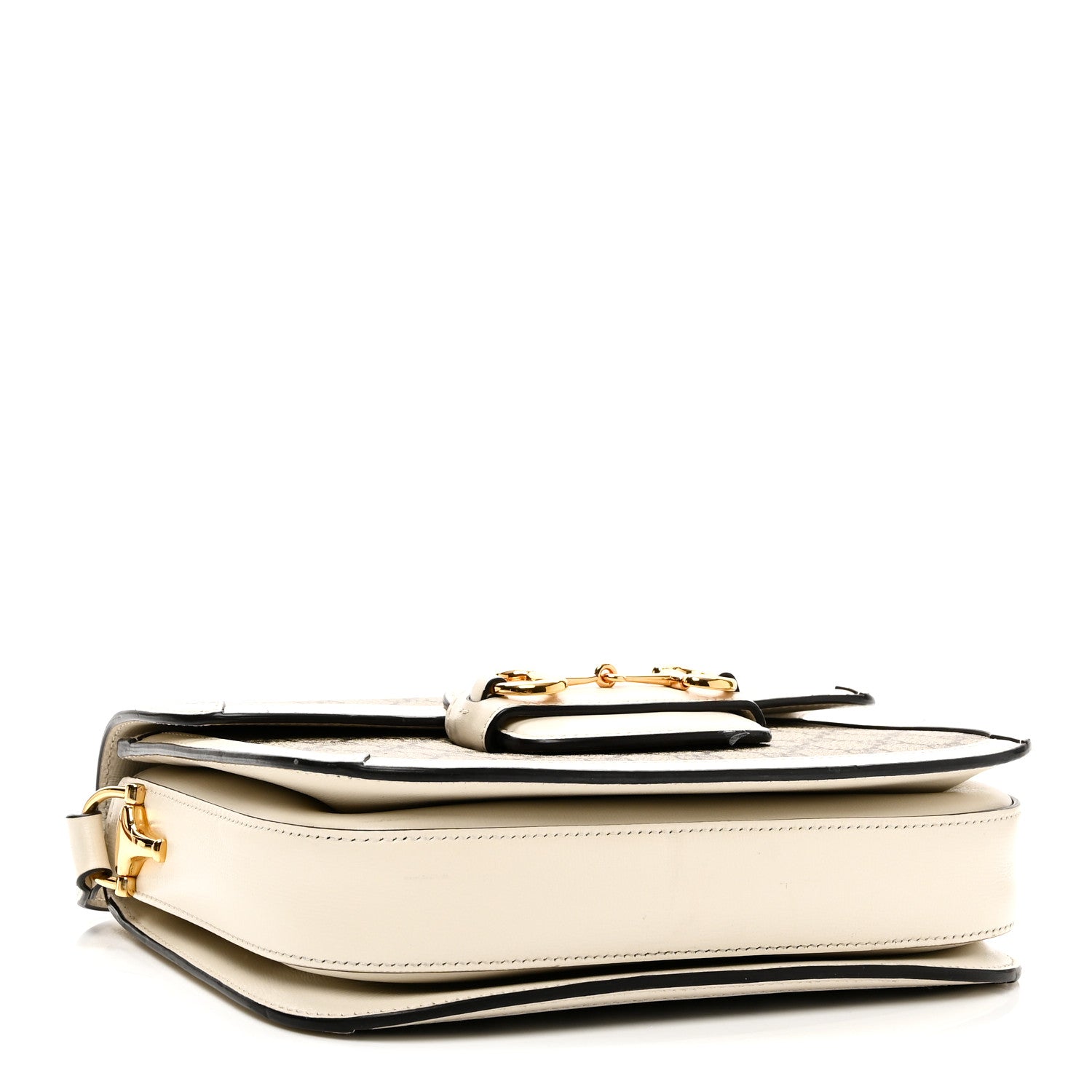 Gucci GG Supreme Monogram Horsebit 1955 Shoulder Bag Beige Mystic White 4 of 10
