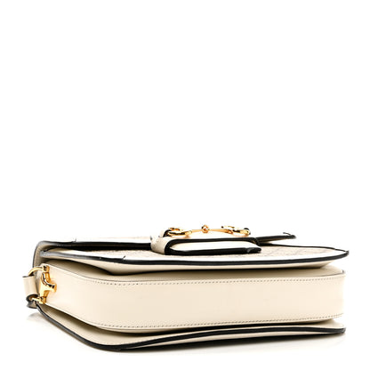 Gucci GG Supreme Monogram Horsebit 1955 Shoulder Bag Beige Mystic White 4 of 10