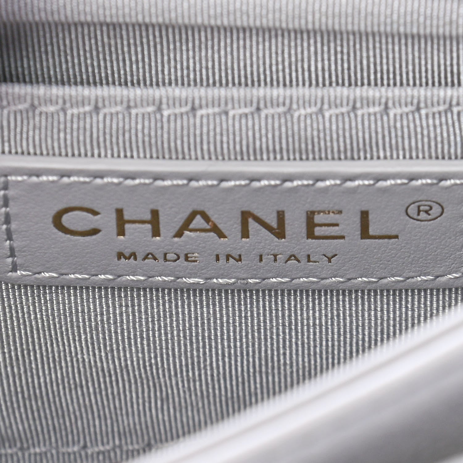 Chanel Calfskin Quilted Top Handle Flap Light Grey 6 of 9