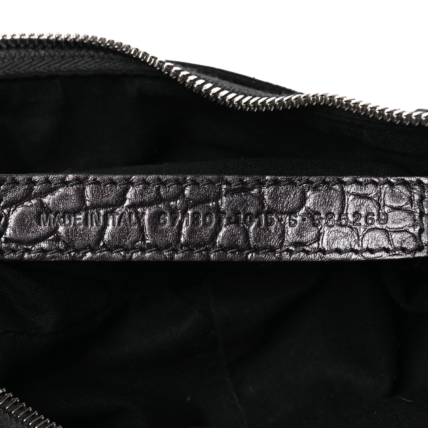 Balenciaga Metallic Calfskin Crocodile Embossed Crystal Small Le Cagole Shoulder Bag Gunmetal 8 of 14