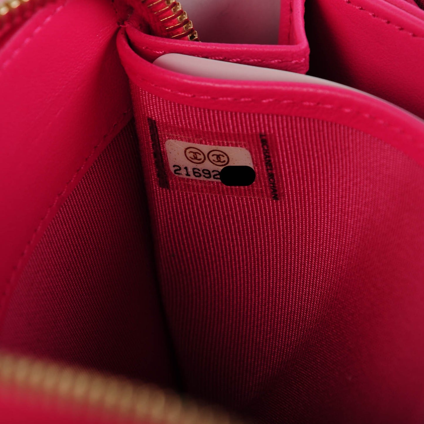 Lambskin Quilted Large Gusset Zip Around Wallet Pink