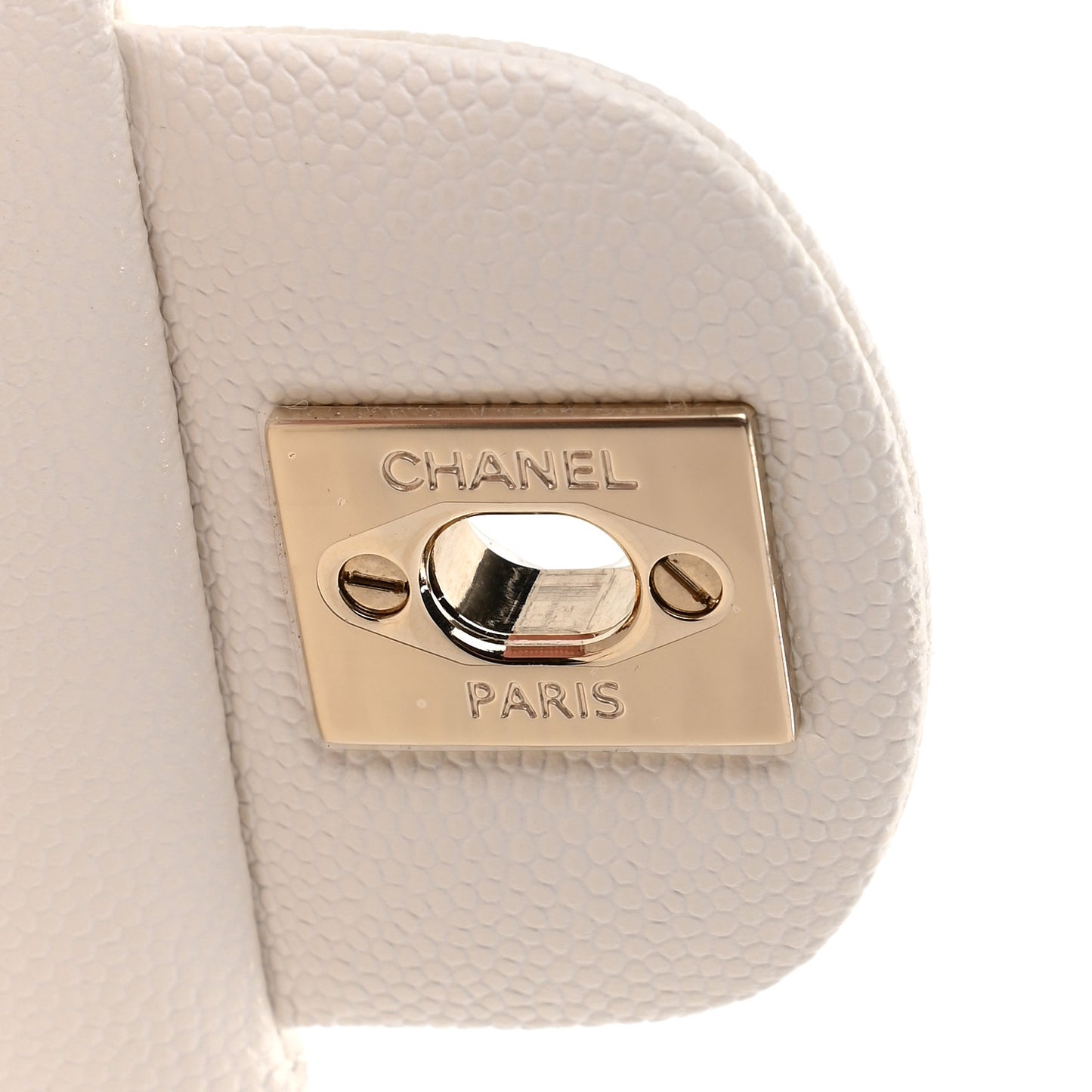 Caviar Quilted Small Double Flap White