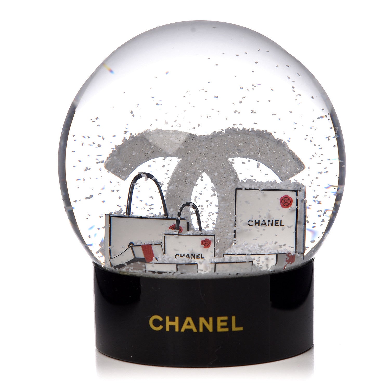 Chanel Glass CC Shopping Bag Snow Globe 1 of 3