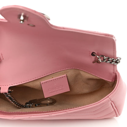 Gucci Calfskin Matelasse Super Mini GG Marmont Shoulder Bag Wild Rose 5 of 10