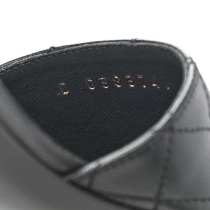 Chanel Lambskin Quilted Camellia CC Slides 37 Black 8 of 9