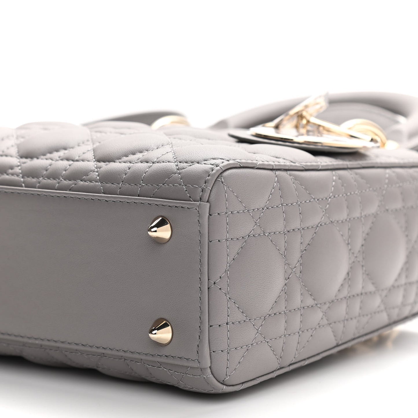Lambskin Cannage Small My ABCDior Lady Dior Grey